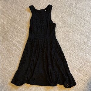 Xhilaration Black Midi Lace Dress